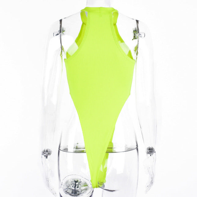 Popular Autumn Sexy Slim-fit All-match Sleeveless Leotard
