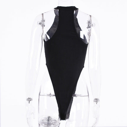 Popular Autumn Sexy Slim-fit All-match Sleeveless Leotard