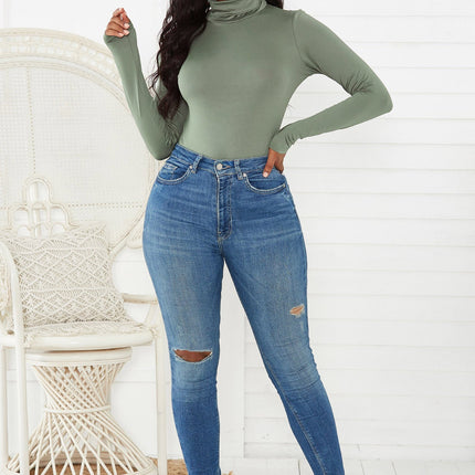 Sexy Women Clothing 12-Color Long Sleeve Turtleneck Slim Fit Solid Color Tight Bodysuit Winter Plus size