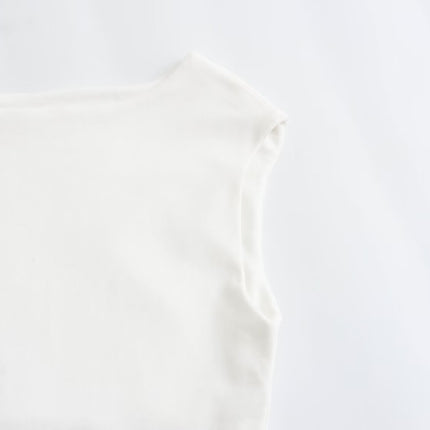 Spring Women Clothing Simple Sleeveless Boat Collar Cotton Jumpsuit