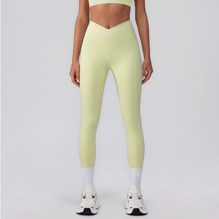 Seamless Quick Drying Yoga Pants Women V Arc Peach Sports Pants High Waist Hip Lift Fitness Trousers