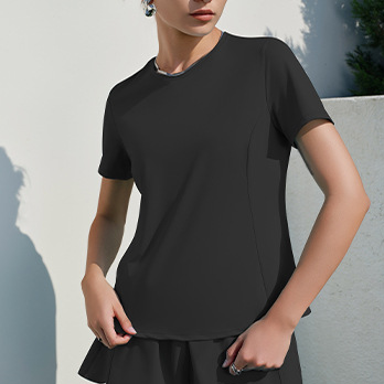 Short Sleeve Yoga Women Summer Running Sports Loose Breathable Slim Fit round Neck Outer Wear Yoga T shirt