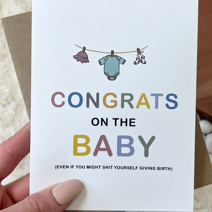 "Congrats On The Baby" Baby Shower Card