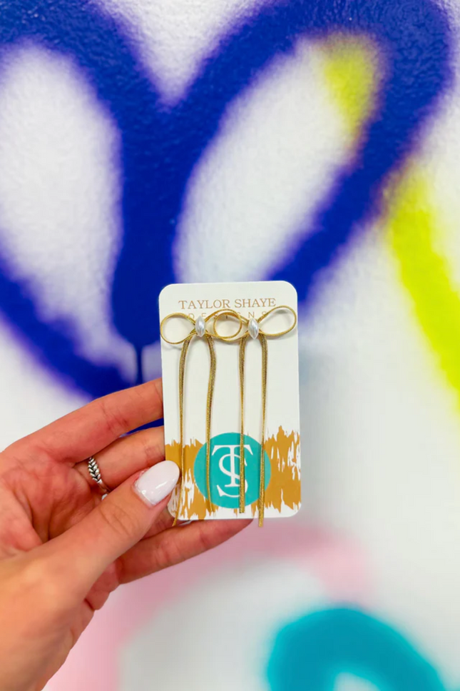 "Kadence" Bow Drop Earrings