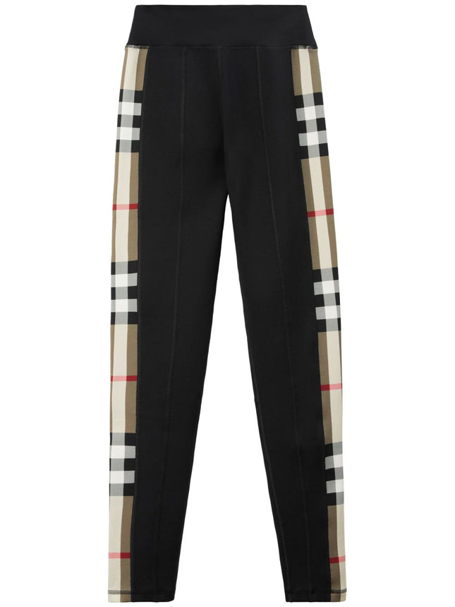 Burberry Stretch jersey leggings with Check finishes