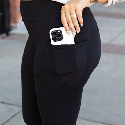 Black FULL LENGTH Leggings with POCKETS