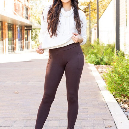 The Becca Brown Crossover Full Length Leggings