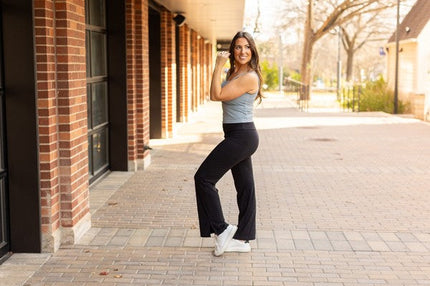 The Rachel Relaxed Fit Black Leggings