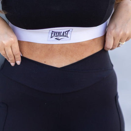 Crossover  Black Pocket Full Length Leggings R4