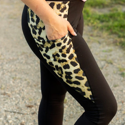 The Gianna Leopard Panel Sculpting Leggings