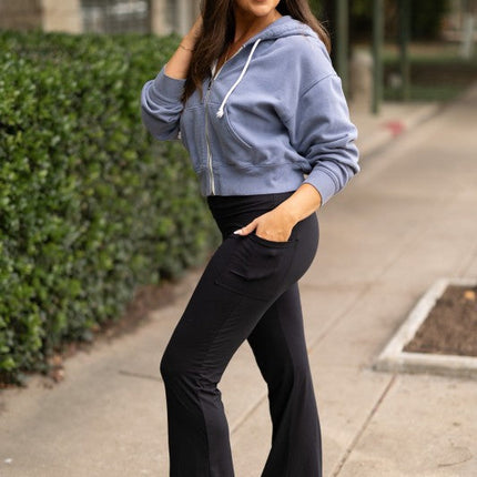 The Addison Fold Over Bootcut Leggings