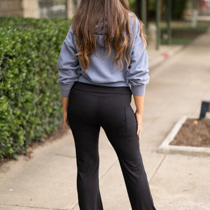 The Addison Fold Over Bootcut Leggings