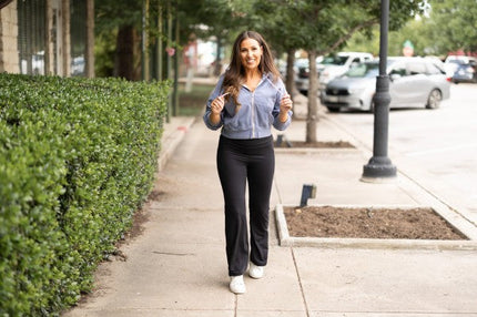 The Addison Fold Over Bootcut Leggings