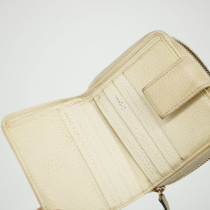 Gucci Brown GG Canvas Double Hook Compact Wallet  #2644