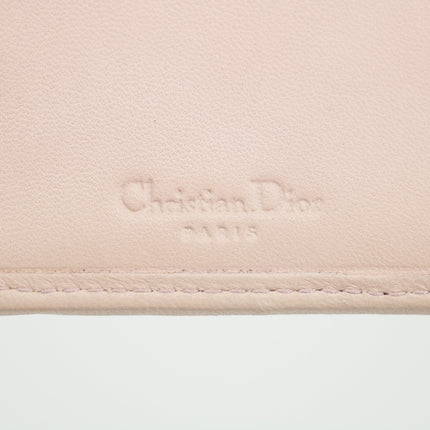 Christian Dior Pink Cannage Leather Long Wallet #2648