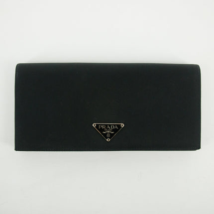 Prada Black Tessuto Nylon Long Wallet  #2649