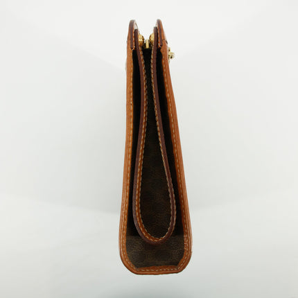 Celine Paris Brown Macadam Wristlet Clutch  #2999