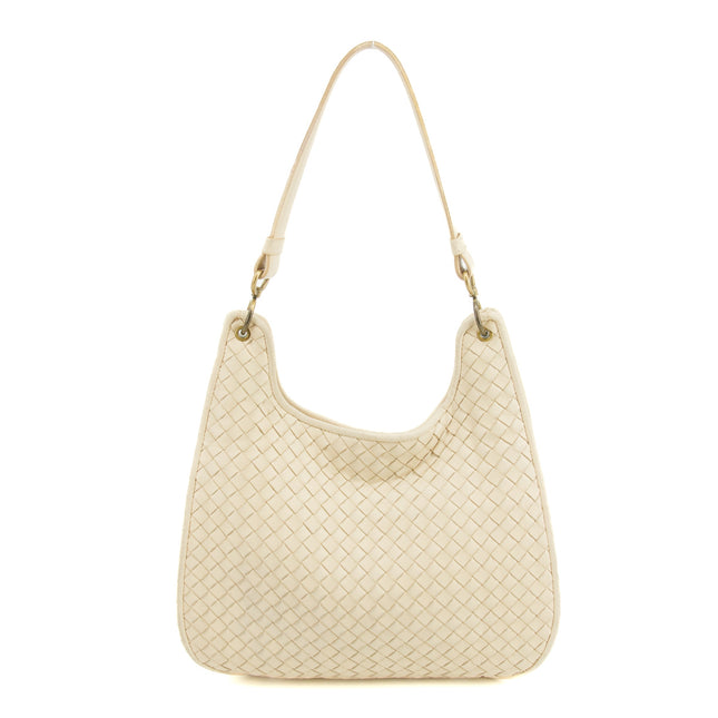 Bottega Veneta Intrecciato Cream Shoulder Bag #3064