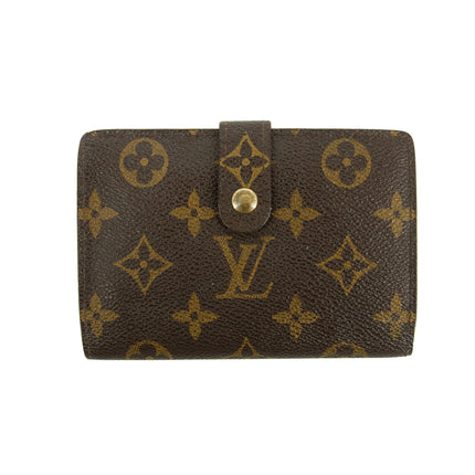 Louis Vuitton Monogram Canvas Kisslock Wallet Brown #3092