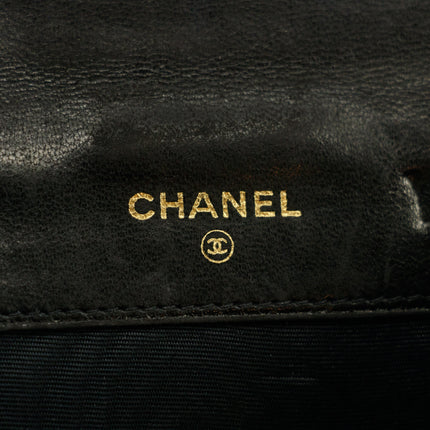 Chanel Coco Mark CC Lambskin Compact Wallet Black #3141