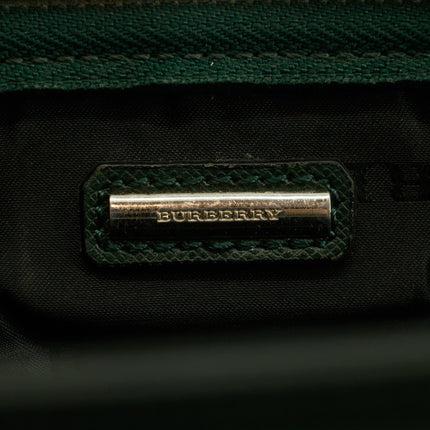 Burberry Green Leather Vintage Clutch Bag #3165