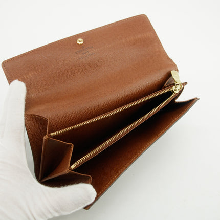 Louis Vuitton Monogram Canvas Sarah Wallet Brown #3378