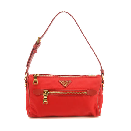 Prada Red Nylon Tessuto Pochette Shoulder Bag #3395