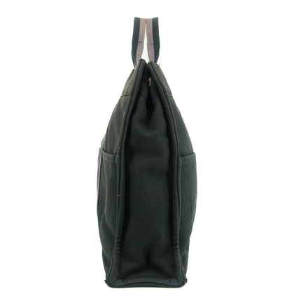 Hermes Black Canvas Fourre-Tout MM Tote Bag #3399
