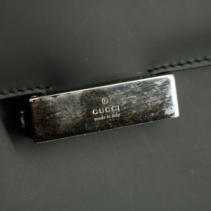 Gucci Black Smooth Leather Business Shoulder Bag #3432