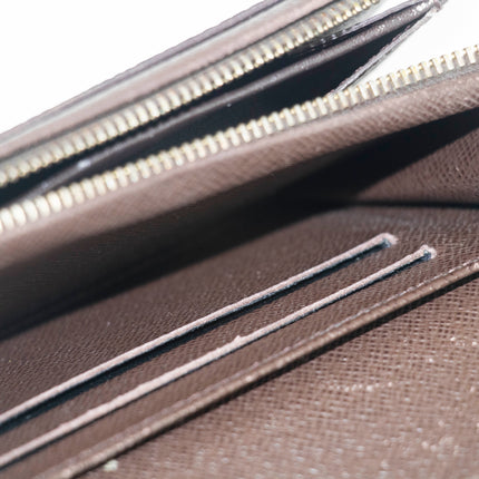 Louis Vuitton Damier Ebene Brown Porte Tresor Wallet #3531