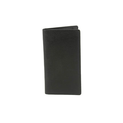 Louis Vuitton Black Taiga Leather Long Bifold Wallet #3532