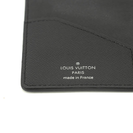 Louis Vuitton Black Taiga Leather Long Bifold Wallet #3532