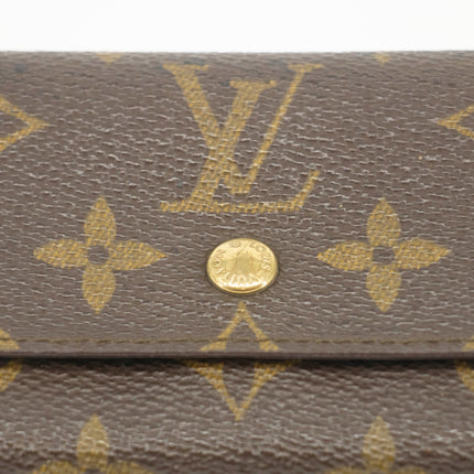 Louis Vuitton Monogram Canvas Brown Coin Case Wallet #3535