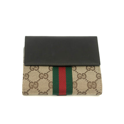 Gucci GG Canvas Sherry Line Jackie Compact Wallet #3539