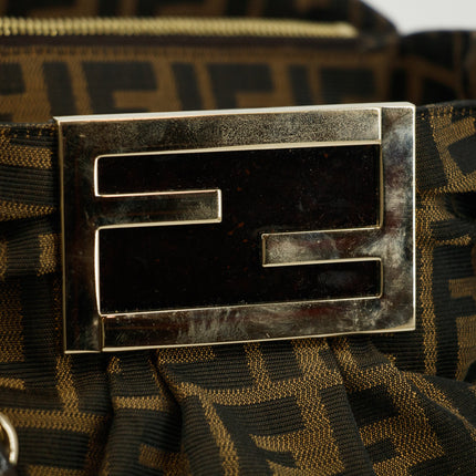 Fendi Mama Baguette Zucca FF Chain Shoulder Bag Brown #3546