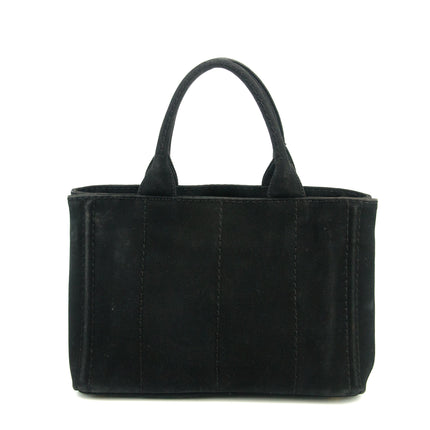 Prada Black Canvas Canapa Logo Tote Bag Small #3573