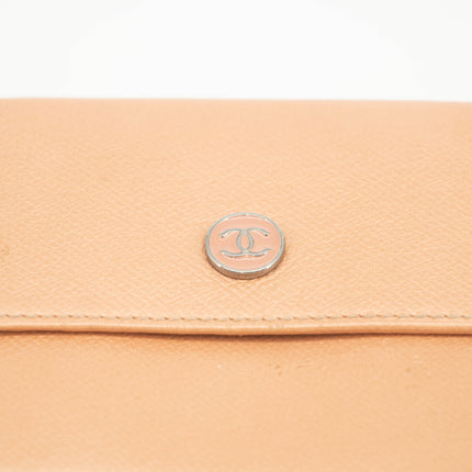 Chanel Pink Leather Compact Trifold Wallet #3715