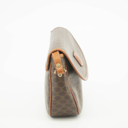 Celine Macadam Brown PVC x Leather Shoulder Bag #3593