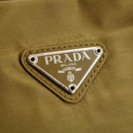 Prada Green Nylon Tesssuto City Shoulder Bag  #3602