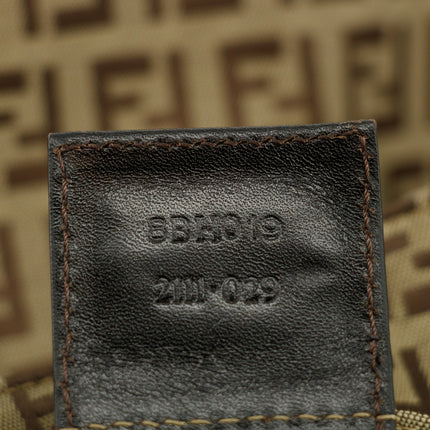 Fendi FF Zucchino Beige Canvas Shoulder Bag #3607