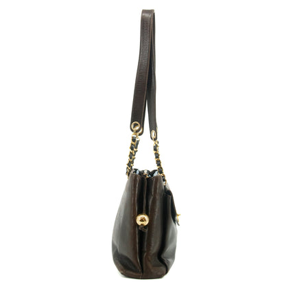 Chanel Lambskin Brown CC Coco Mark Shoulder Bag #3629