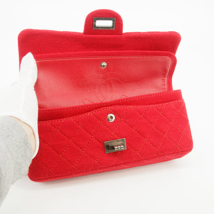 Chanel Cotton Red 2.55 East West Quilted Shoulder Bag #3635