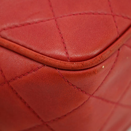 Chanel Matelasse Lambskin Tassel Camera Shoulder Bag Red #3637
