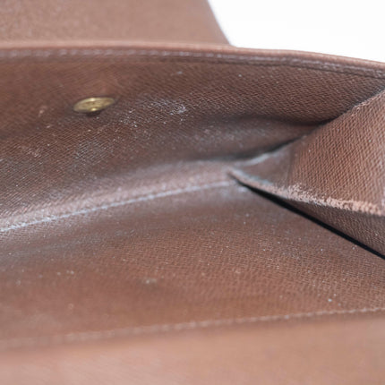 Louis Vuitton Damier Ebene Brown Trifold Wallet #3695