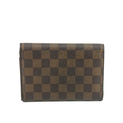 Louis Vuitton Damier Ebene Brown Trifold Wallet #3695
