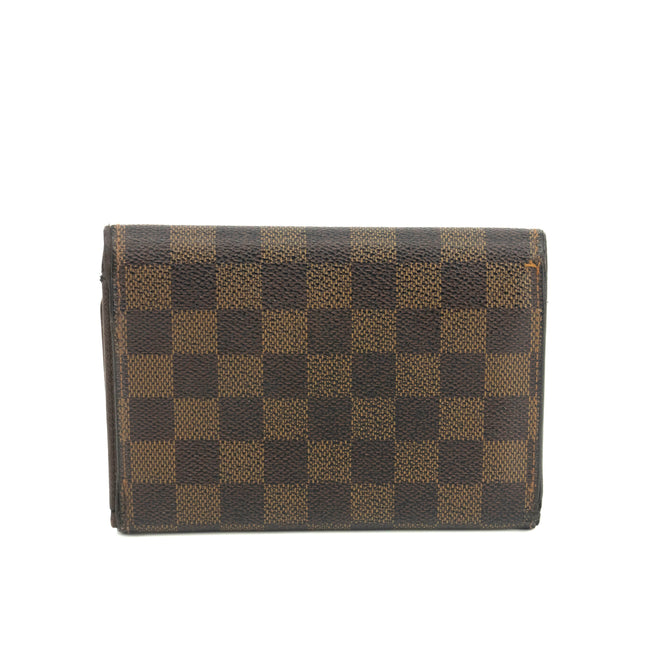 Louis Vuitton Damier Ebene Brown Trifold Wallet #3695
