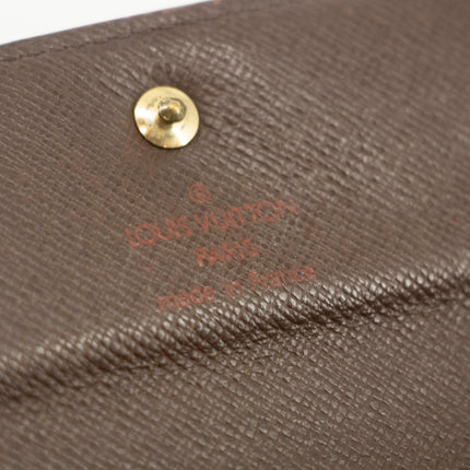 Louis Vuitton Damier Ebene Brown Trifold Wallet #3695