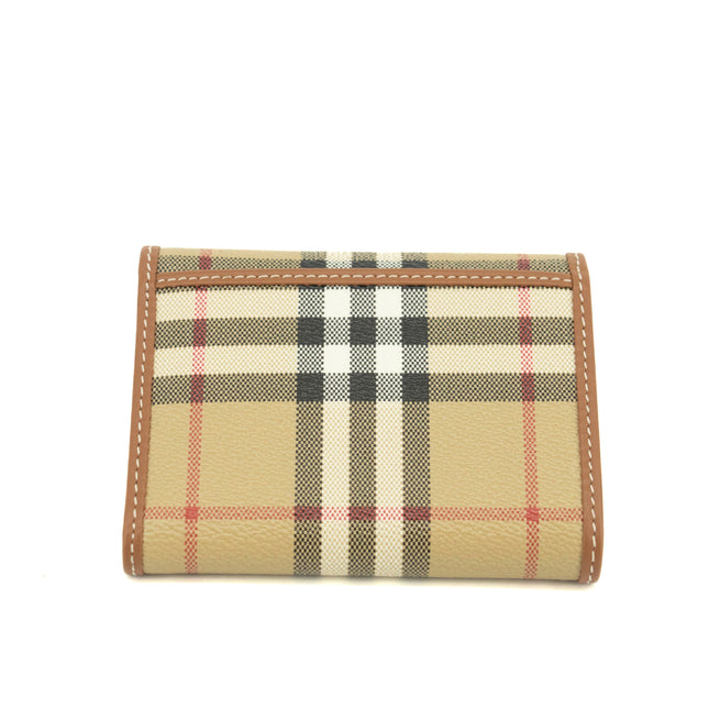 Burberry Nova Check PVC Compact Trifold Wallet #3706