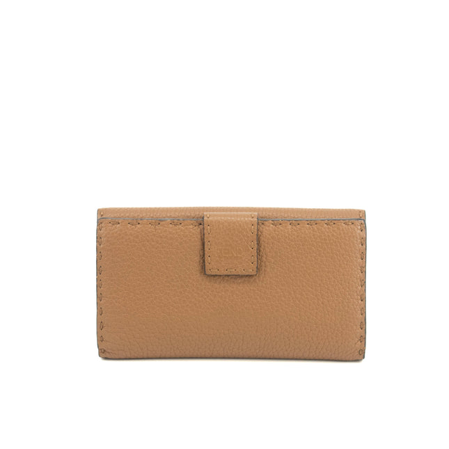 Fendi Brown FF Zucca Leather Long Wallet #3717