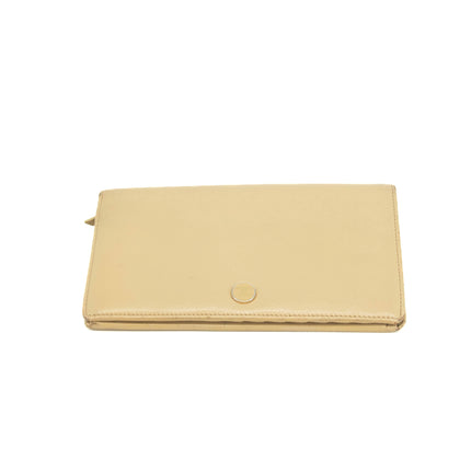 Chanel Beige Leather Long Bifold Wallet #3719
